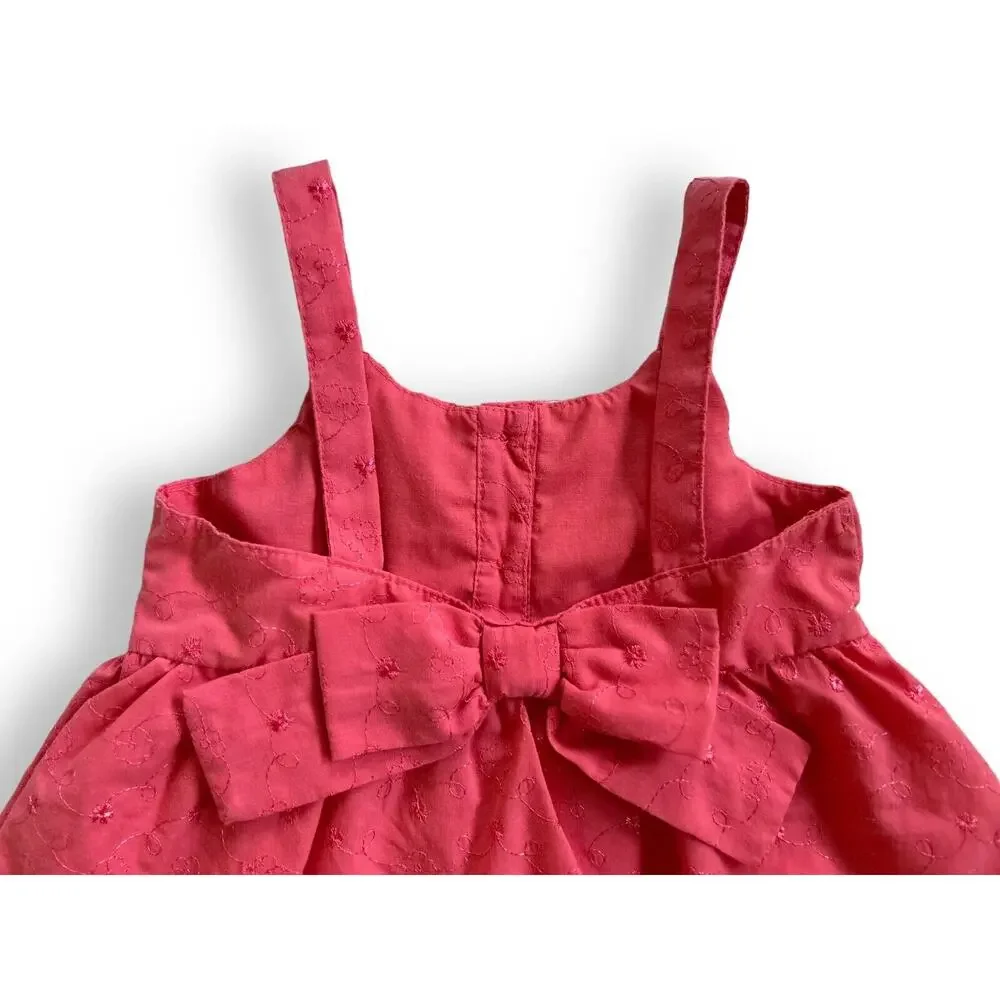Penelope Mack Girls Pink Dress Watermelon Bow 24 Months